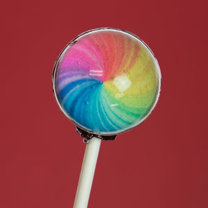 Rainbow Swirls Picture Lollipops (10 Pieces) - Sparko Sweets