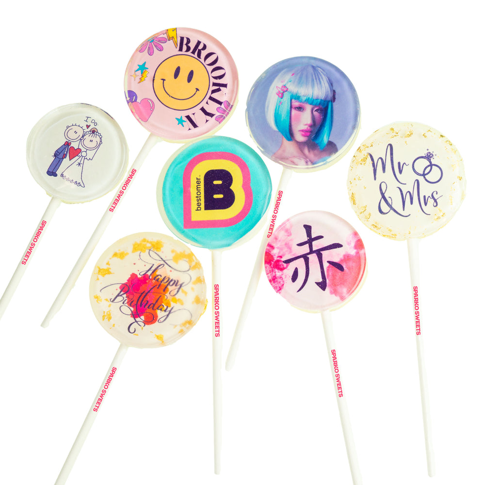
            
                Load image into Gallery viewer, custom lollipops Sparko Sweets
            
        