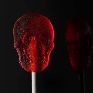 Red Sugar Skull Lollipops - Cherry (24 Pieces) - Sparko Sweets