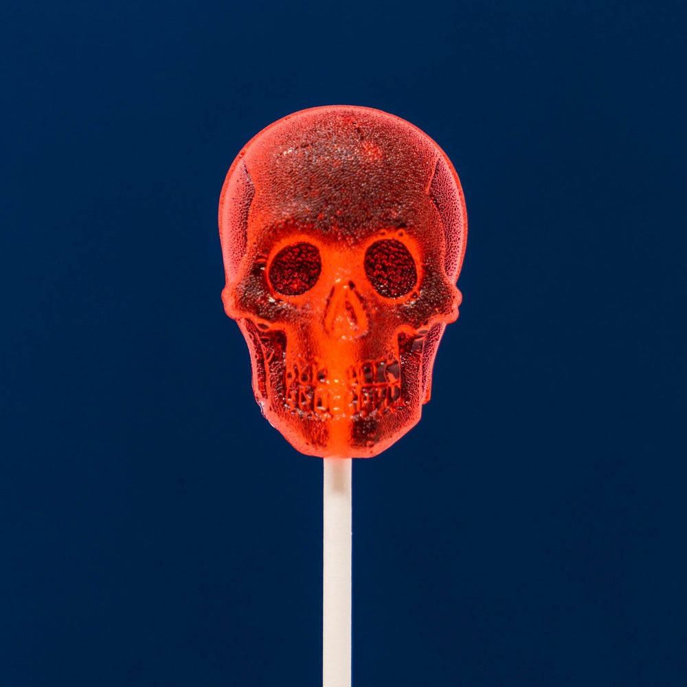 
            
                Load image into Gallery viewer, Red Sugar Skull Lollipops - Cherry (24 Pieces) - Sparko Sweets
            
        