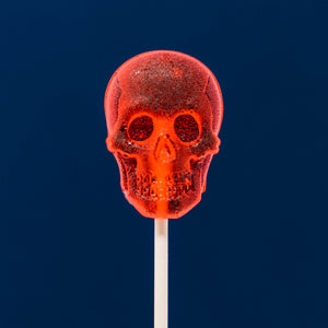 Red Sugar Skull Lollipops - Cherry (24 Pieces) - Sparko Sweets