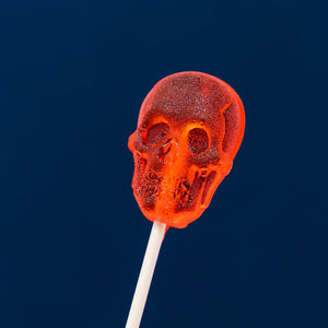 
            
                Load image into Gallery viewer, Red Sugar Skull Lollipops - Cherry (24 Pieces) - Sparko Sweets
            
        