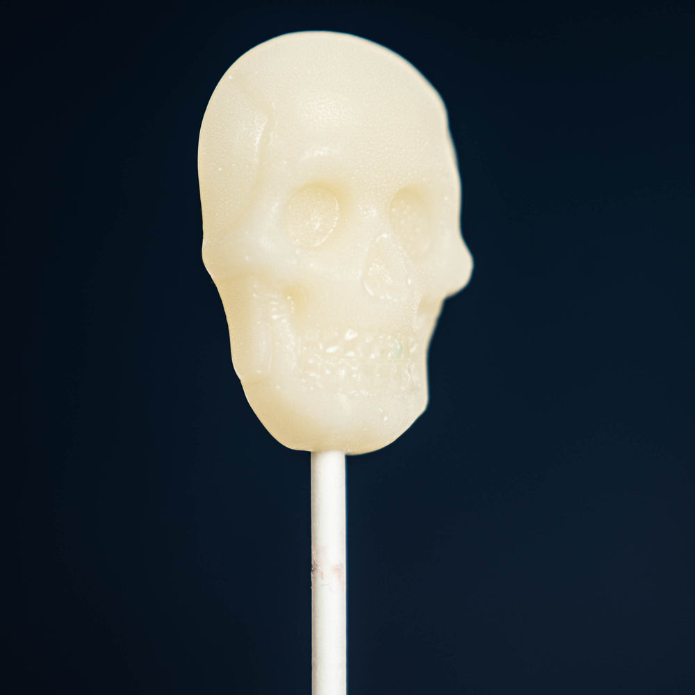 White Sugar Skull Lollipops - Peach (24 Pieces) - Sparko Sweets
