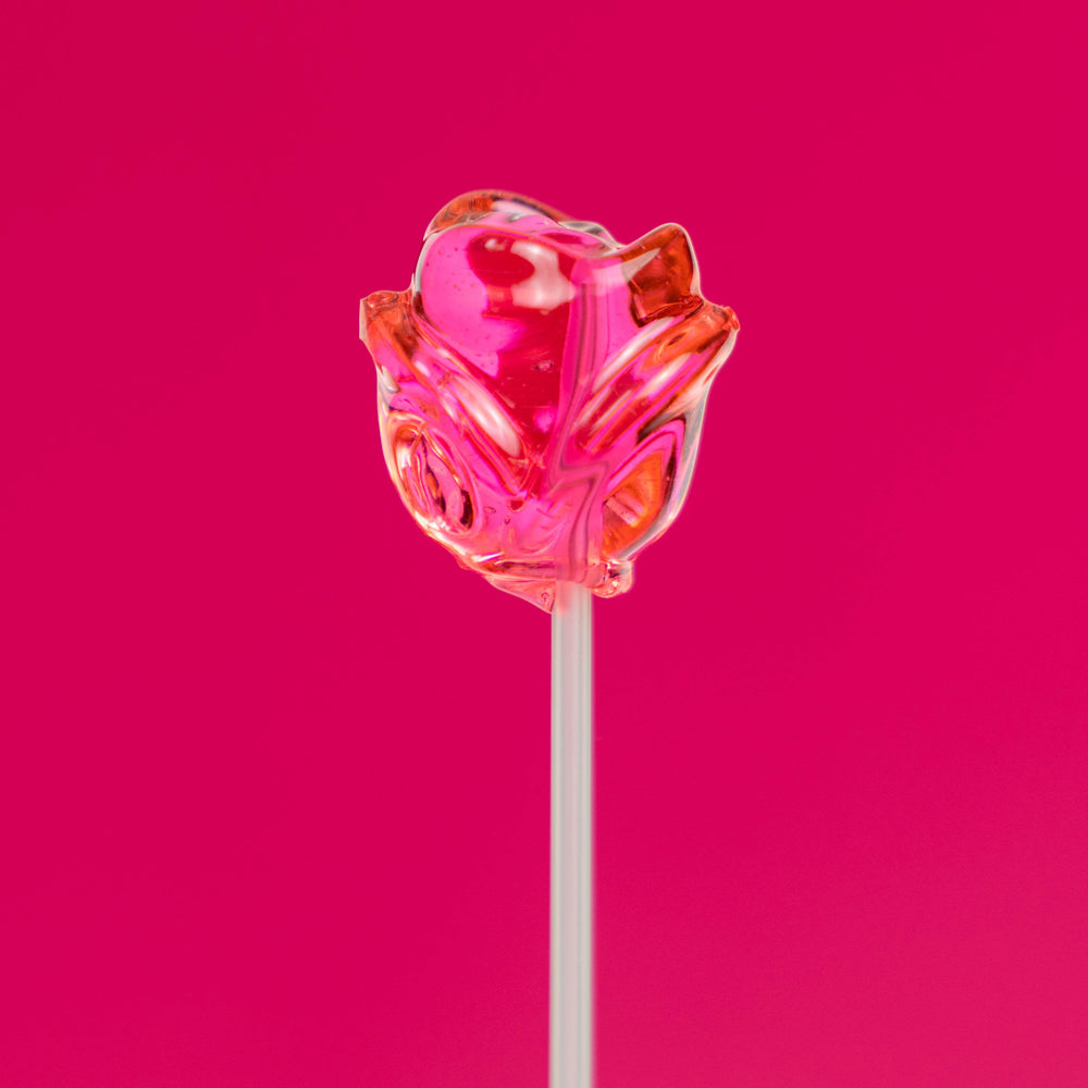 Sugar Free Red 3D Rose Twinkle Pops Lollipops (120 Pieces) - Valentines Lollipops - Sparko Sweets