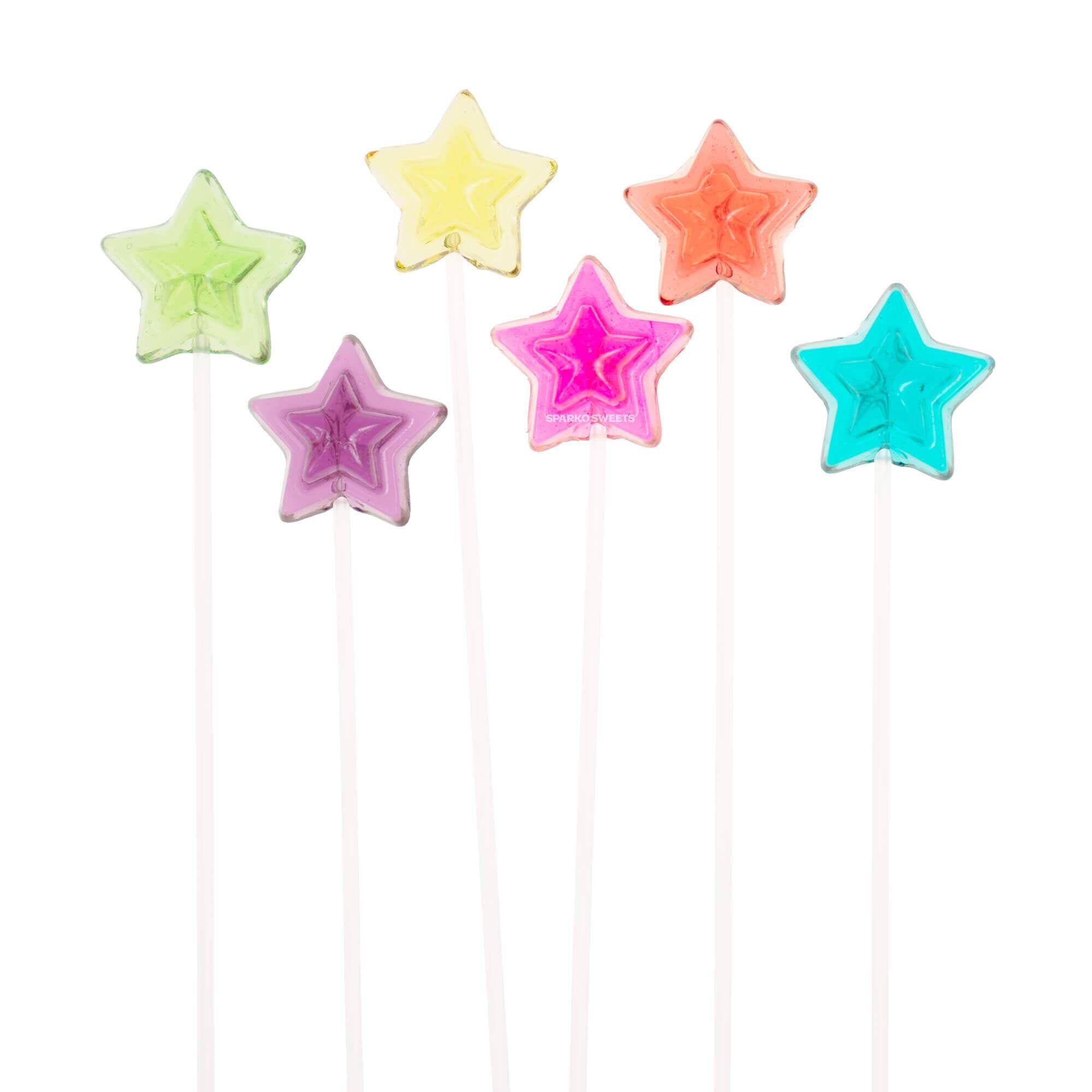 Sugar Free Star Twinkle Pops Lollipops (120 Pieces) - Sparko Sweets