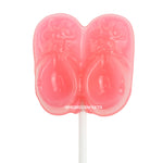 Pink Baby Shoes Lollipops - Strawberry Lemonade (24 Pieces) - Sparko Sweets