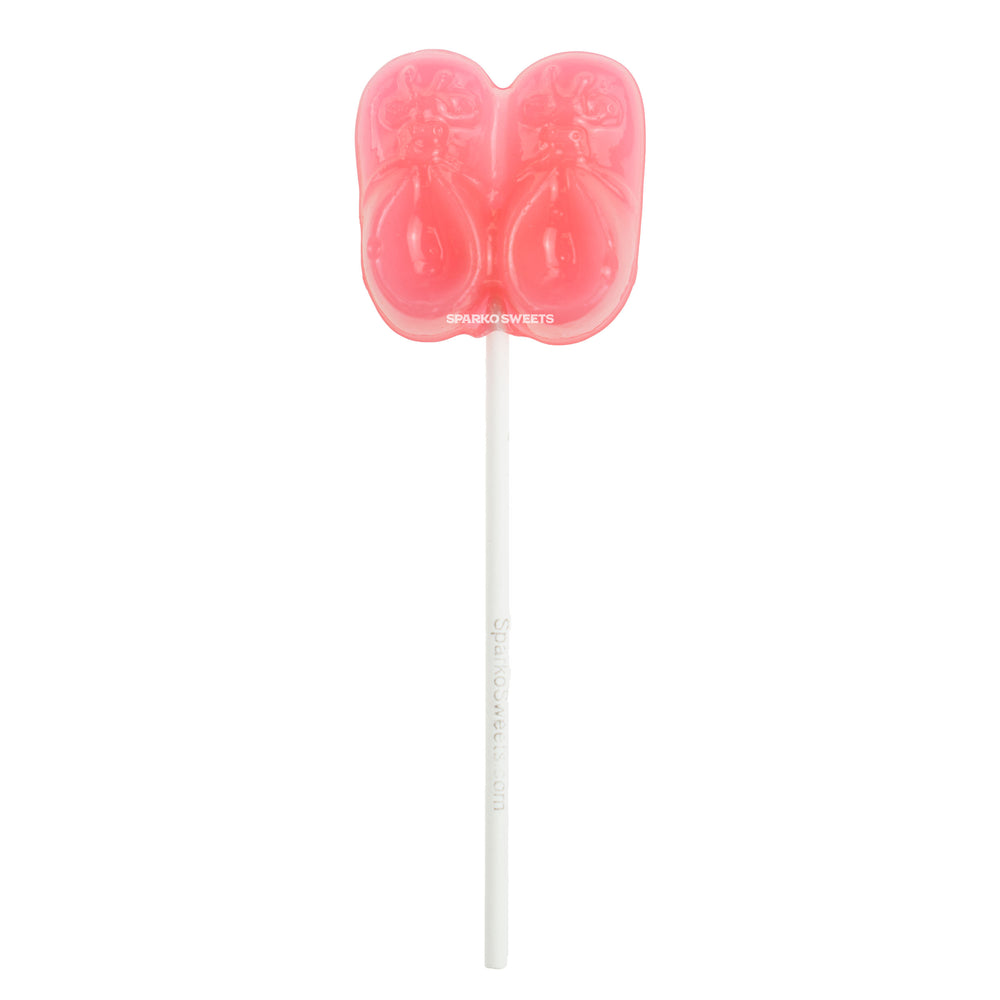 Pink Baby Shoes Lollipops - Strawberry Lemonade (24 Pieces) - Sparko Sweets