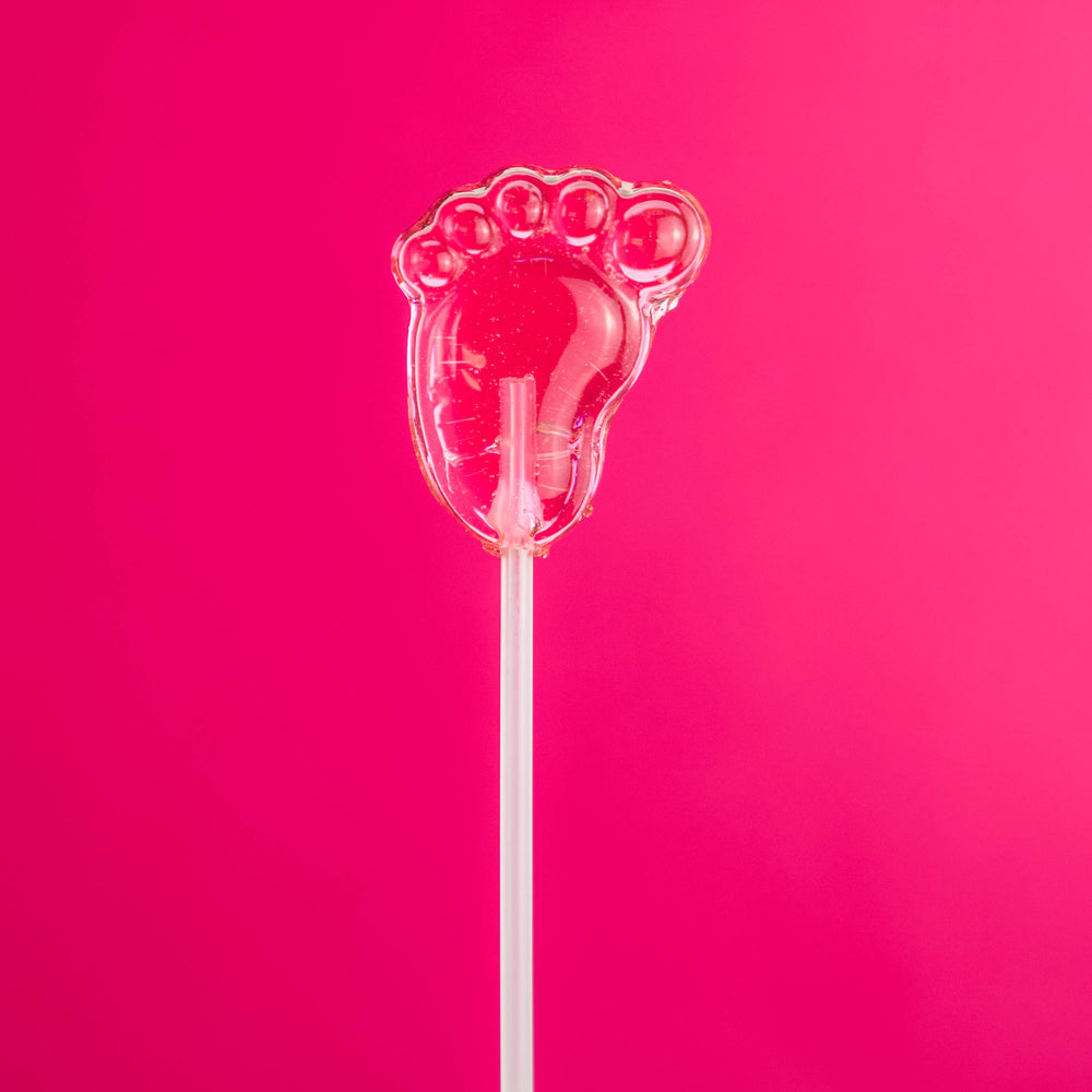 Sugar Free Pink Baby Feet Twinkle Pops Lollipops (120 Pieces) - Sparko Sweets