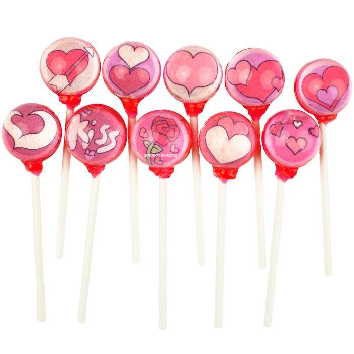Lovely Hearts Lollipops (10 Designs)
