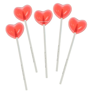 Mini Red Heart Lollipops (120 Pieces) - Valentines Lollipops - Sparko Sweets