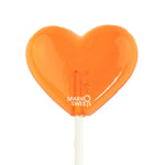 Orange Heart Lollipops (24 Pieces) - Peach - Sparko Sweets