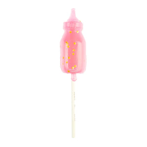 Starry Pink Baby Bottle Lollipops - Watermelon (24 Pieces) - Sparko Sweets