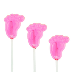 Sugar Free Pink Baby Feet Twinkle Pops Lollipops (120 Pieces) - Sparko Sweets