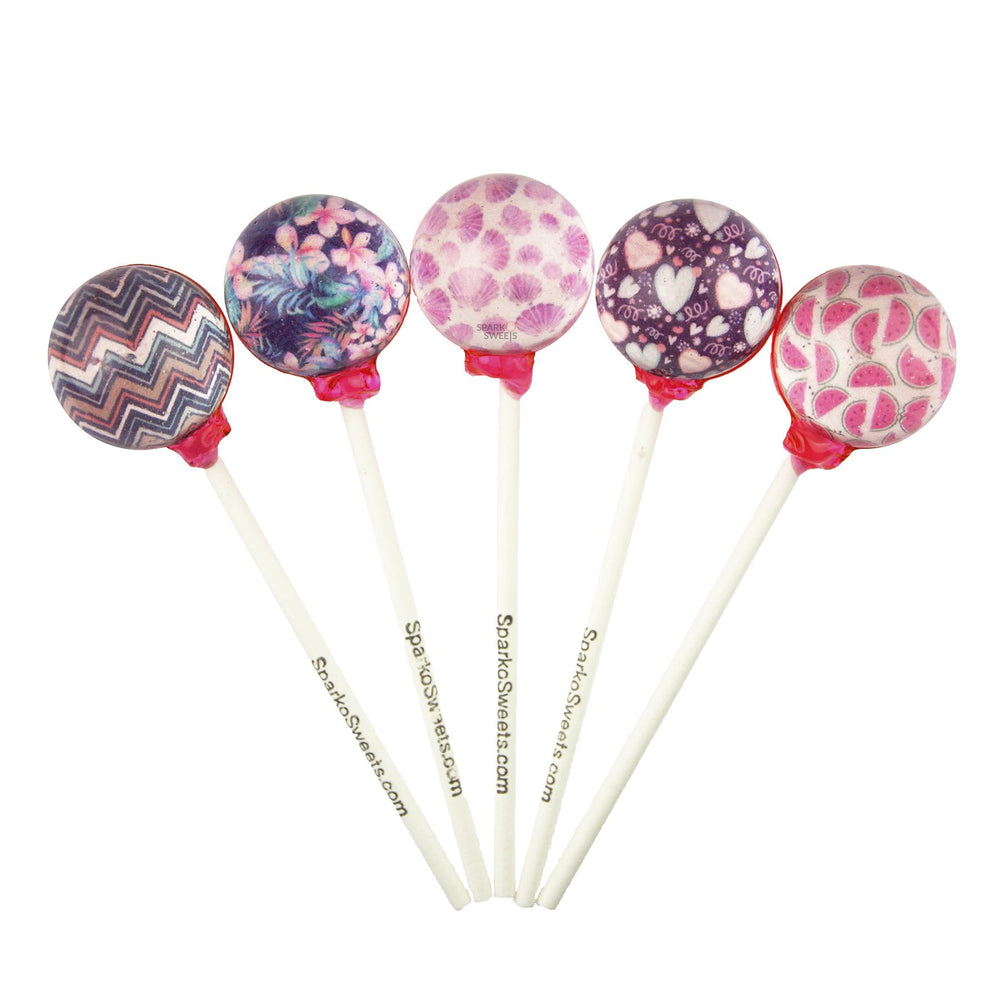 Cutesy Summer Picture Lollipops (10 Pieces) - Watermelon - Sparko Sweets