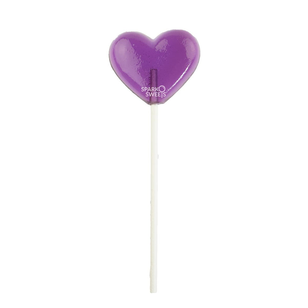 
            
                Load image into Gallery viewer, Purple Heart Lollipops (24 Pieces) - Grape - Sparko Sweets
            
        