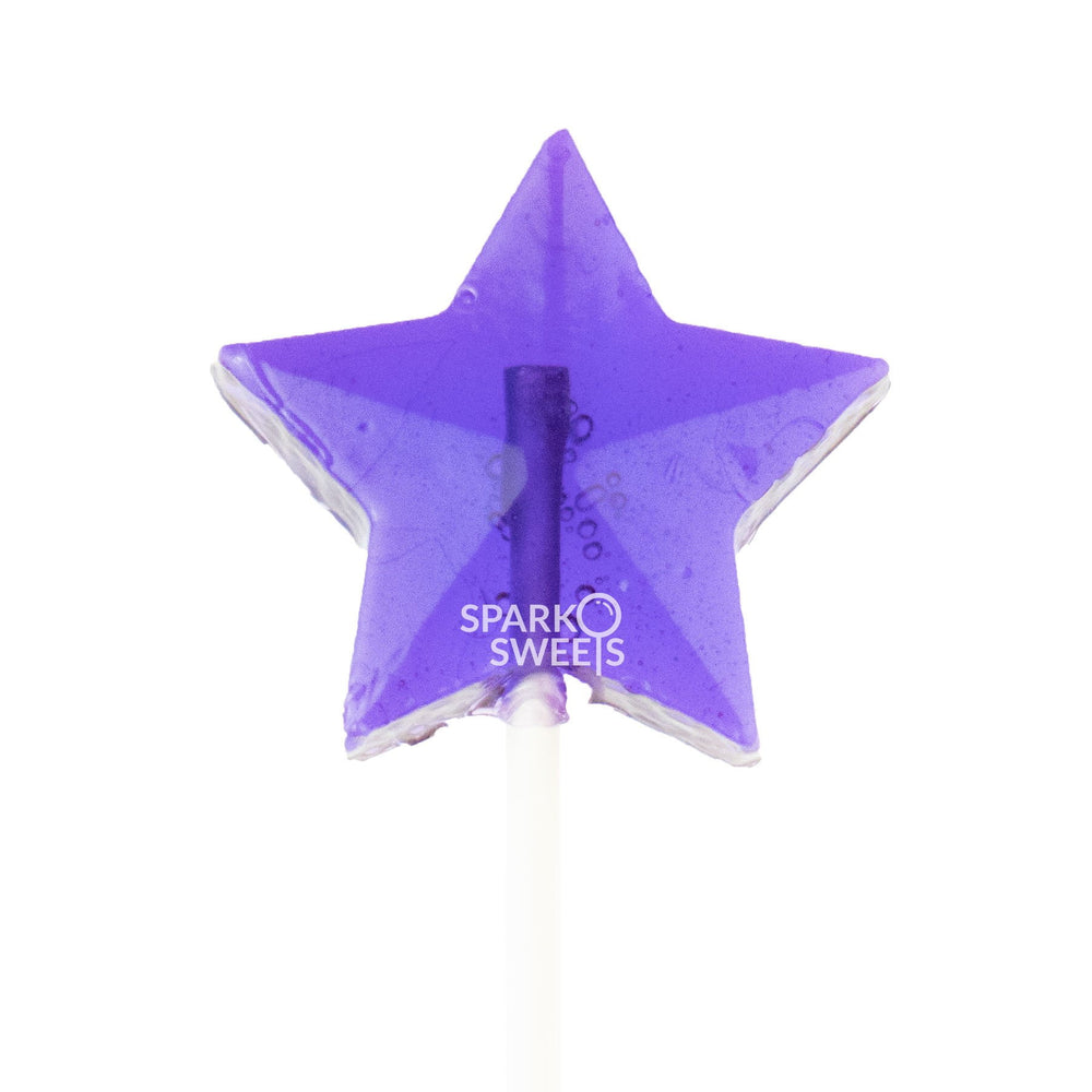 
            
                Load image into Gallery viewer, Sugar Free Purple Star Lollipops - Grape (24 Pieces) - Sparko Sweets
            
        