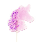 Sparkly Purple Unicorn Lollipops with Purple Glitter- Grape (24 Pieces) - Sparko Sweets