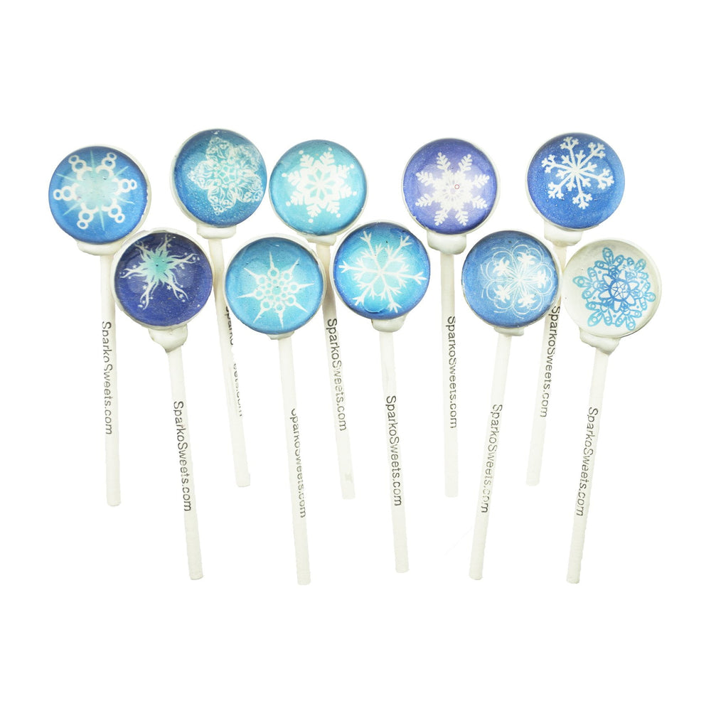 Frozen Snowflakes Picture Lollipops (10 Pieces) - Sparko Sweets