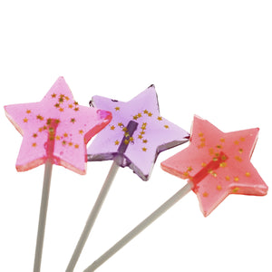 Starry Pink Star Lollipops - Watermelon (24 Pieces) - Sparko Sweets