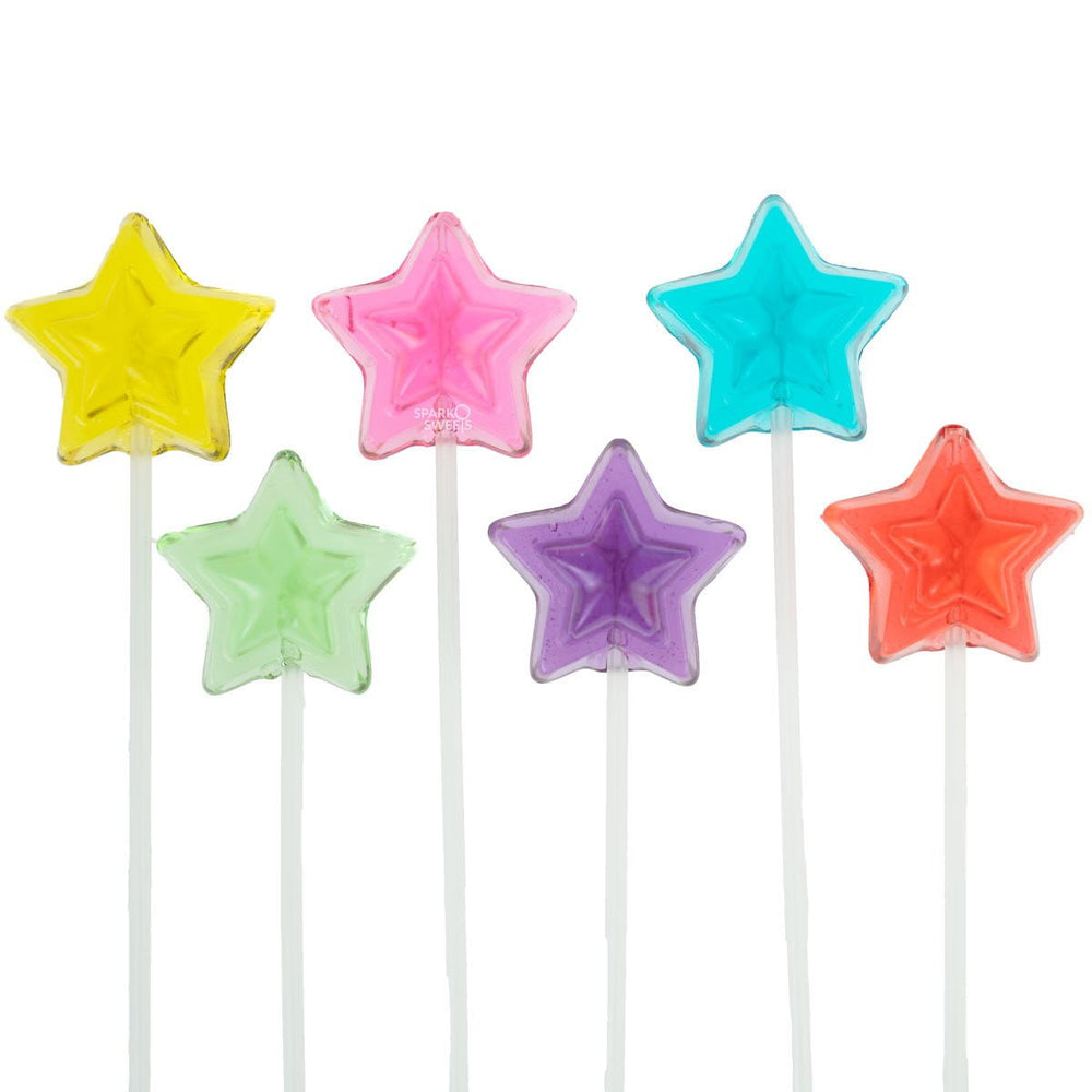Sugar Free Star Twinkle Pops Lollipops (120 Pieces) - Sparko Sweets