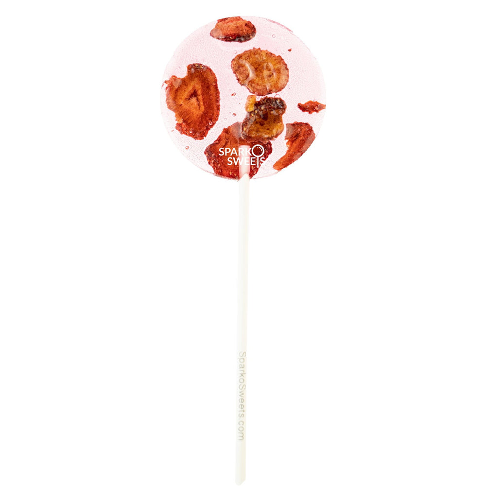 Strawberry Power Natural Pops Lollipops - Sparko Sweets