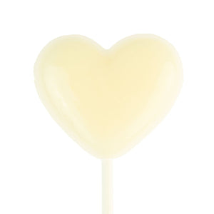 White Heart Lollipops (24 Pieces) - Milk - Sparko Sweets