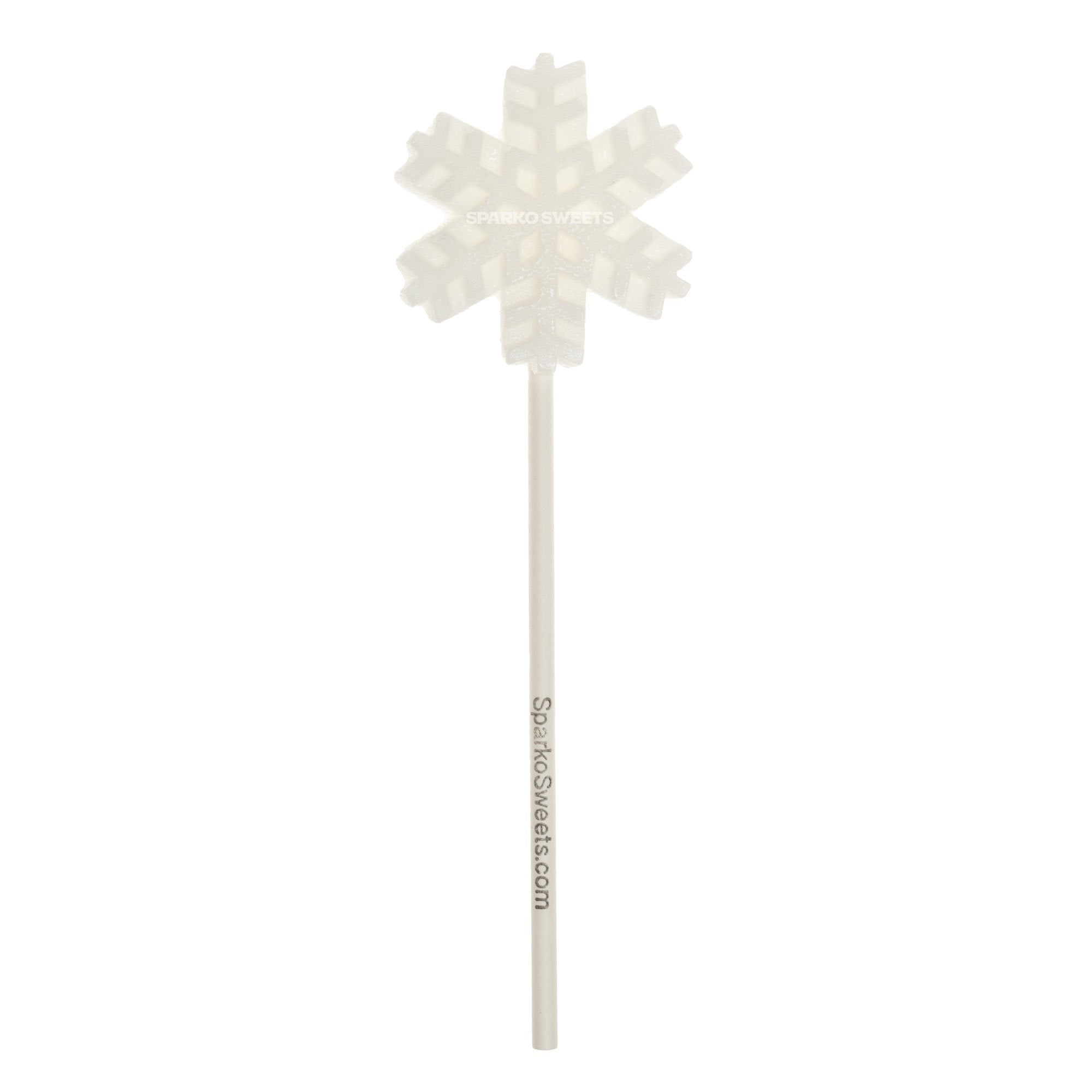 Frosty White Snowflakes Lollipops - Horchata (24 Pieces) - Sparko Sweets