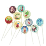 Christmas Characters Lollipops (10 Pieces) - Green Apple - Sparko Sweets