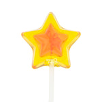 Star Twinkle Pops Lollipops - Yellow & Orange (120 Pieces) - Sparko Sweets