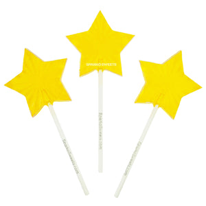 
            
                Load image into Gallery viewer, Yellow Star Lollipops - Peach Flavor (24 Pieces) - Sparko Sweets
            
        